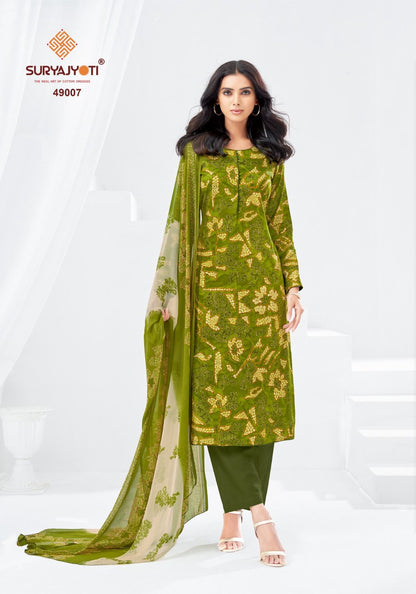 Naishaa Vol 49 Suryajyoti Jaam Satin Pant Style Suits Manufacturer Gujarat