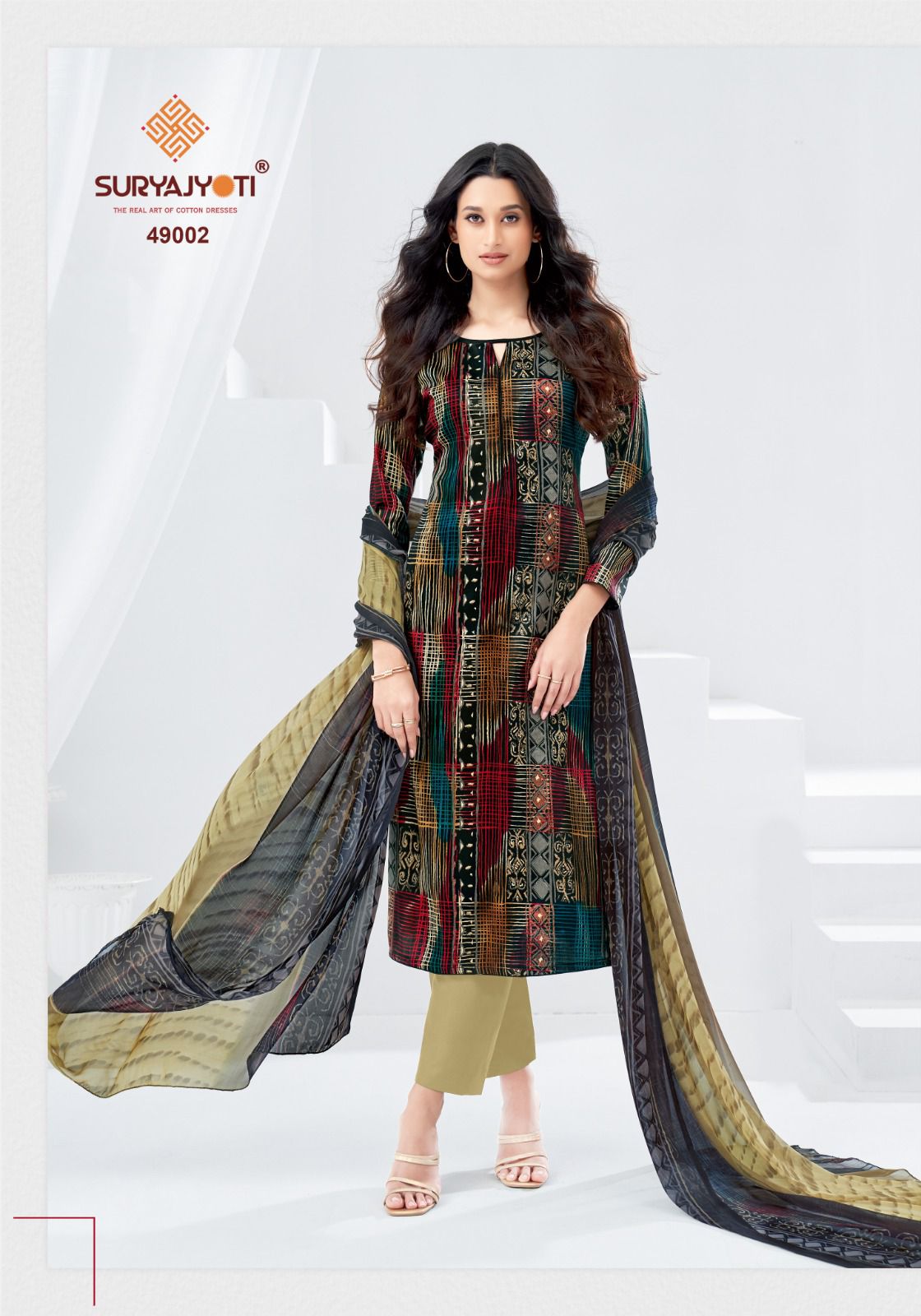 Naishaa Vol 49 Suryajyoti Jaam Satin Pant Style Suits Manufacturer Gujarat