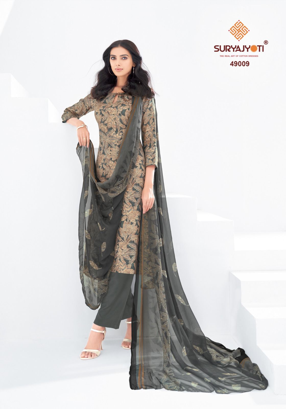 Naishaa Vol 49 Suryajyoti Jaam Satin Pant Style Suits Manufacturer Gujarat