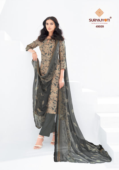Naishaa Vol 49 Suryajyoti Jaam Satin Pant Style Suits Manufacturer Gujarat