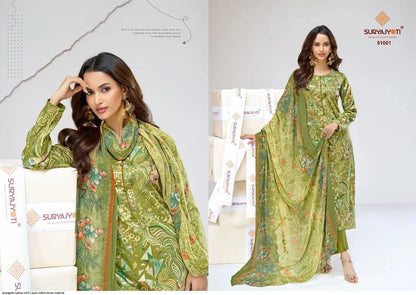 Naishaa Vol 51 Suryajyoti Jaam Satin Pant Style Suits Manufacturer India