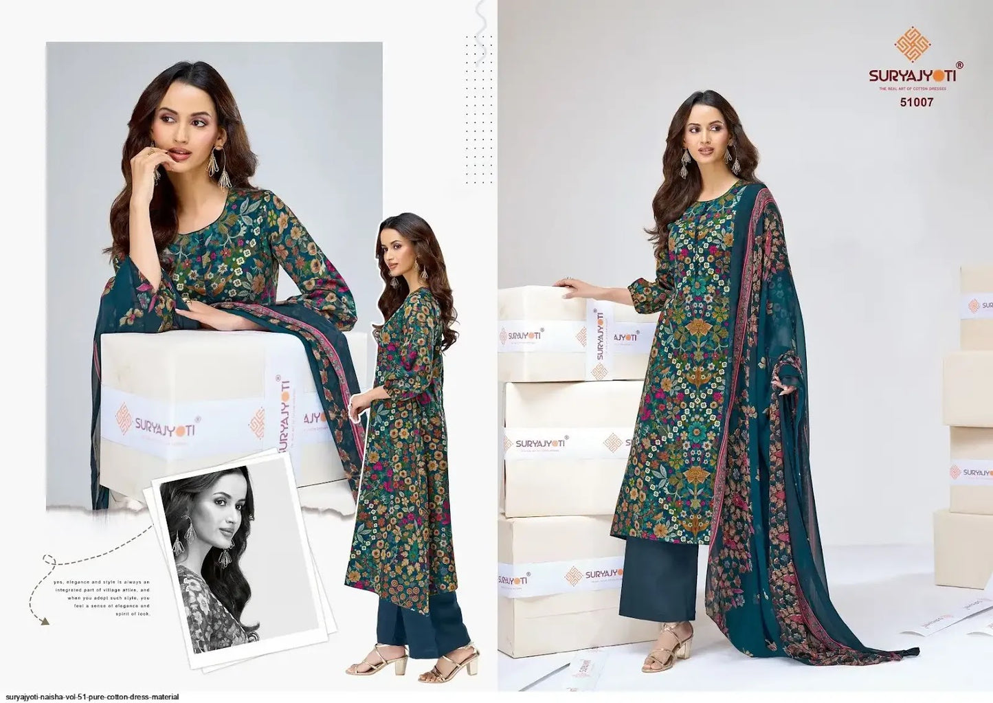 Naishaa Vol 51 Suryajyoti Jaam Satin Pant Style Suits Manufacturer India