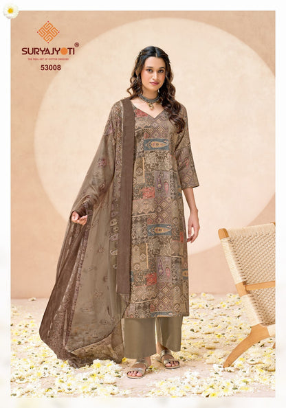 Naishaa Vol 53 Suryajyoti Jaam Satin Pant Style Suits Supplier Gujarat