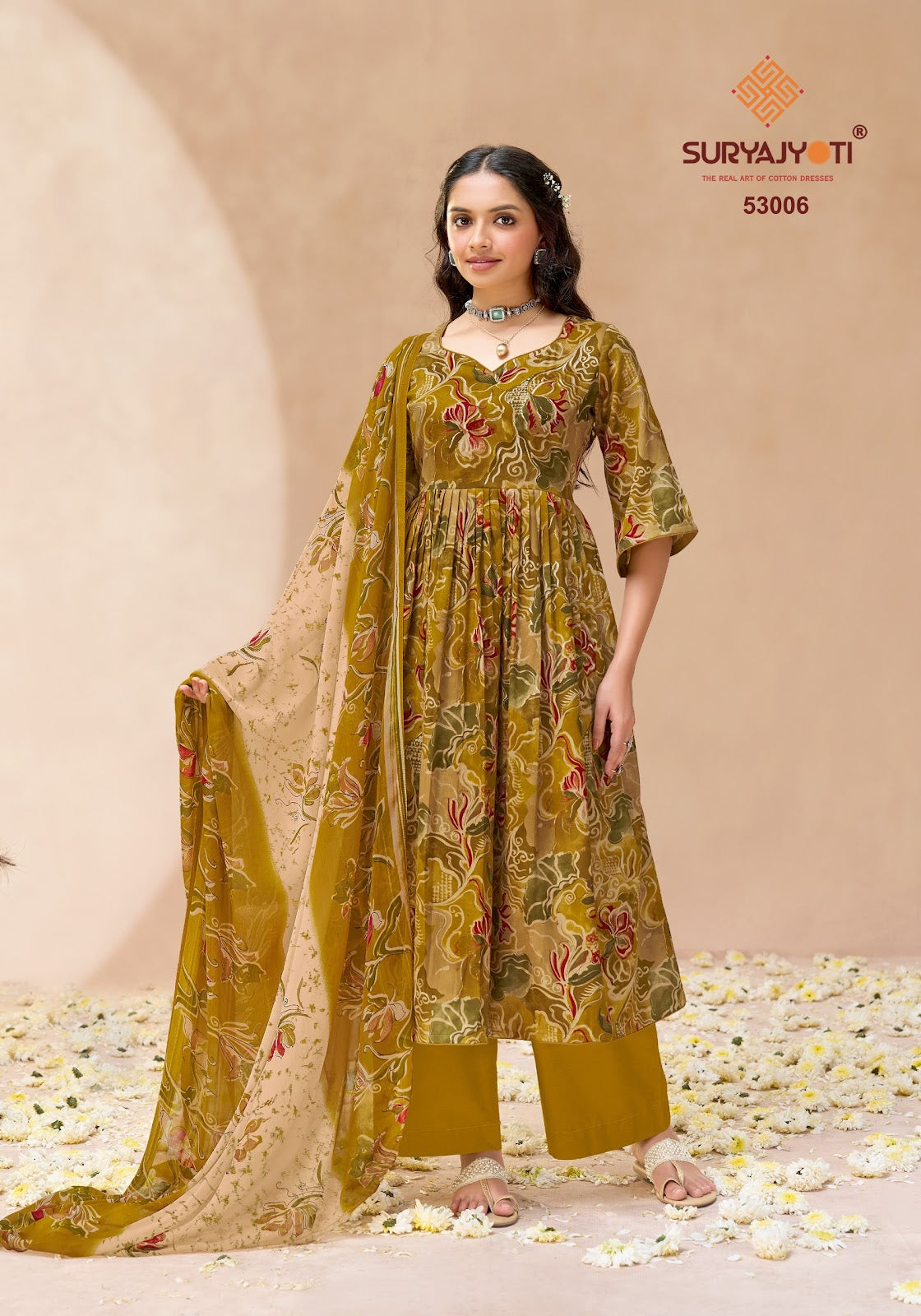 Naishaa Vol 53 Suryajyoti Jaam Satin Pant Style Suits Supplier Gujarat