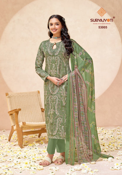 Naishaa Vol 53 Suryajyoti Jaam Satin Pant Style Suits Supplier Gujarat