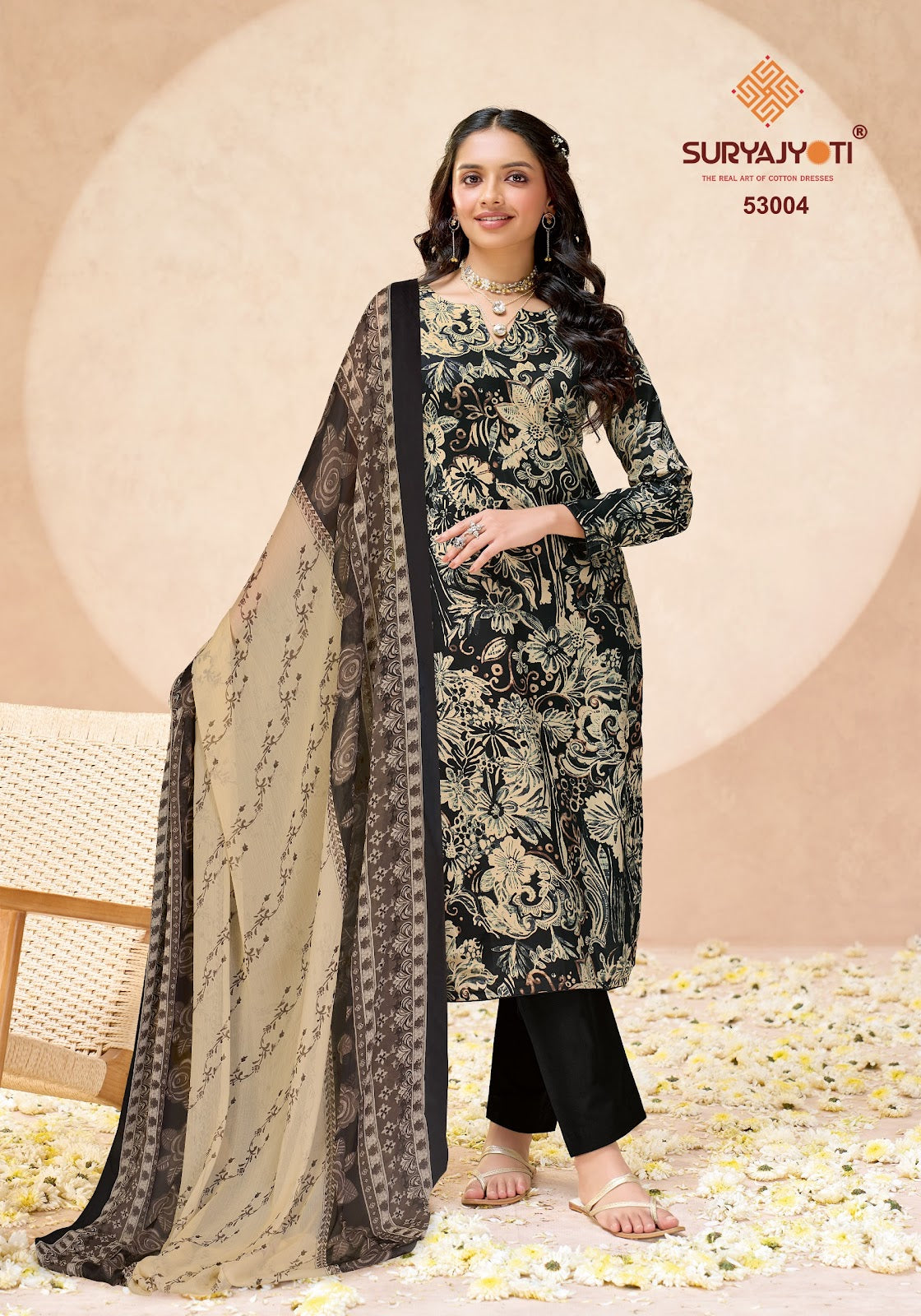 Naishaa Vol 53 Suryajyoti Jaam Satin Pant Style Suits Supplier Gujarat