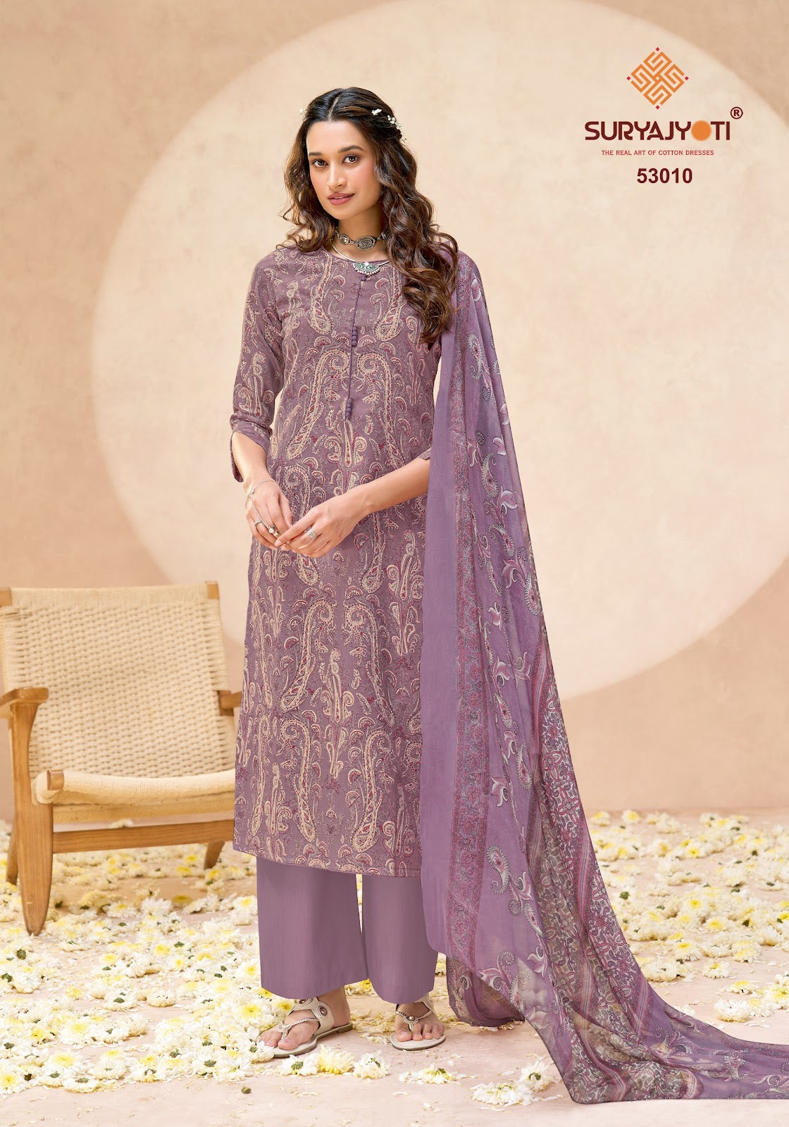 Naishaa Vol 53 Suryajyoti Jaam Satin Pant Style Suits Supplier Gujarat