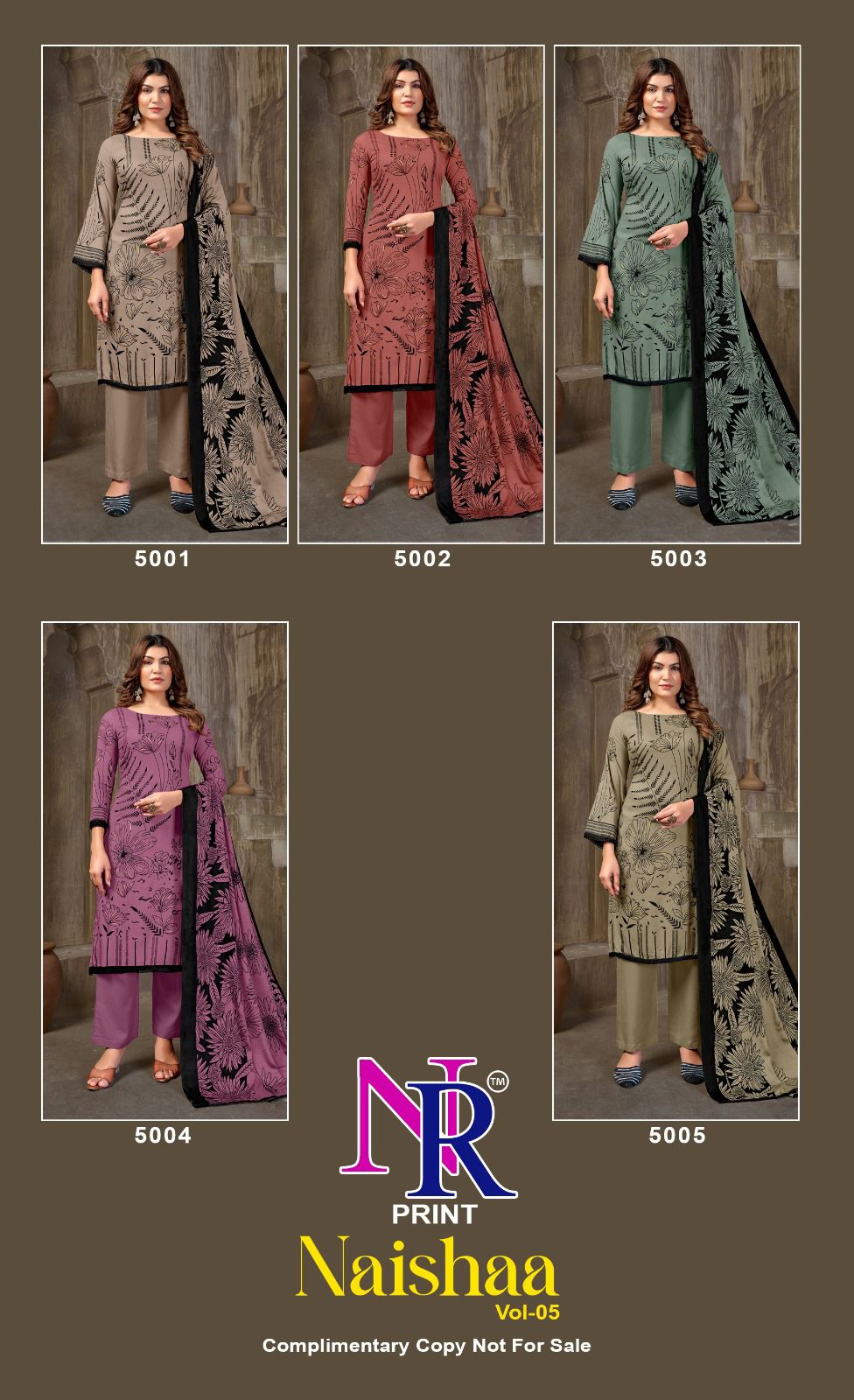 Naishaa Vol 5 Nr Print Rayon Pant Style Suits Wholesale Price
