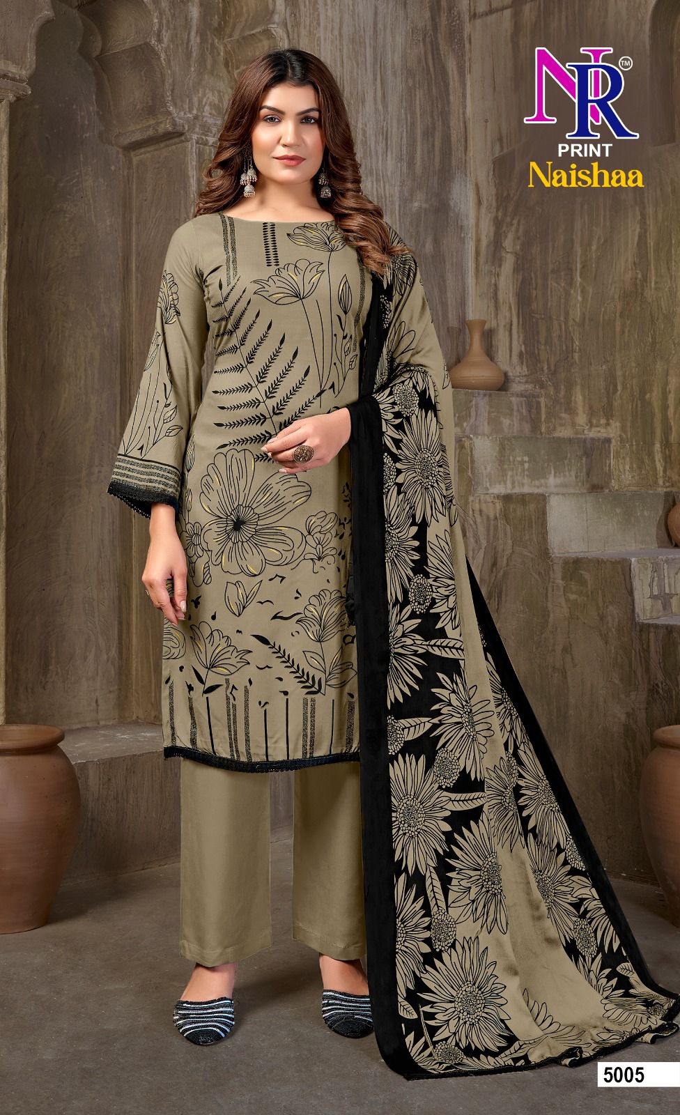 Naishaa Vol 5 Nr Print Rayon Pant Style Suits Wholesale Price