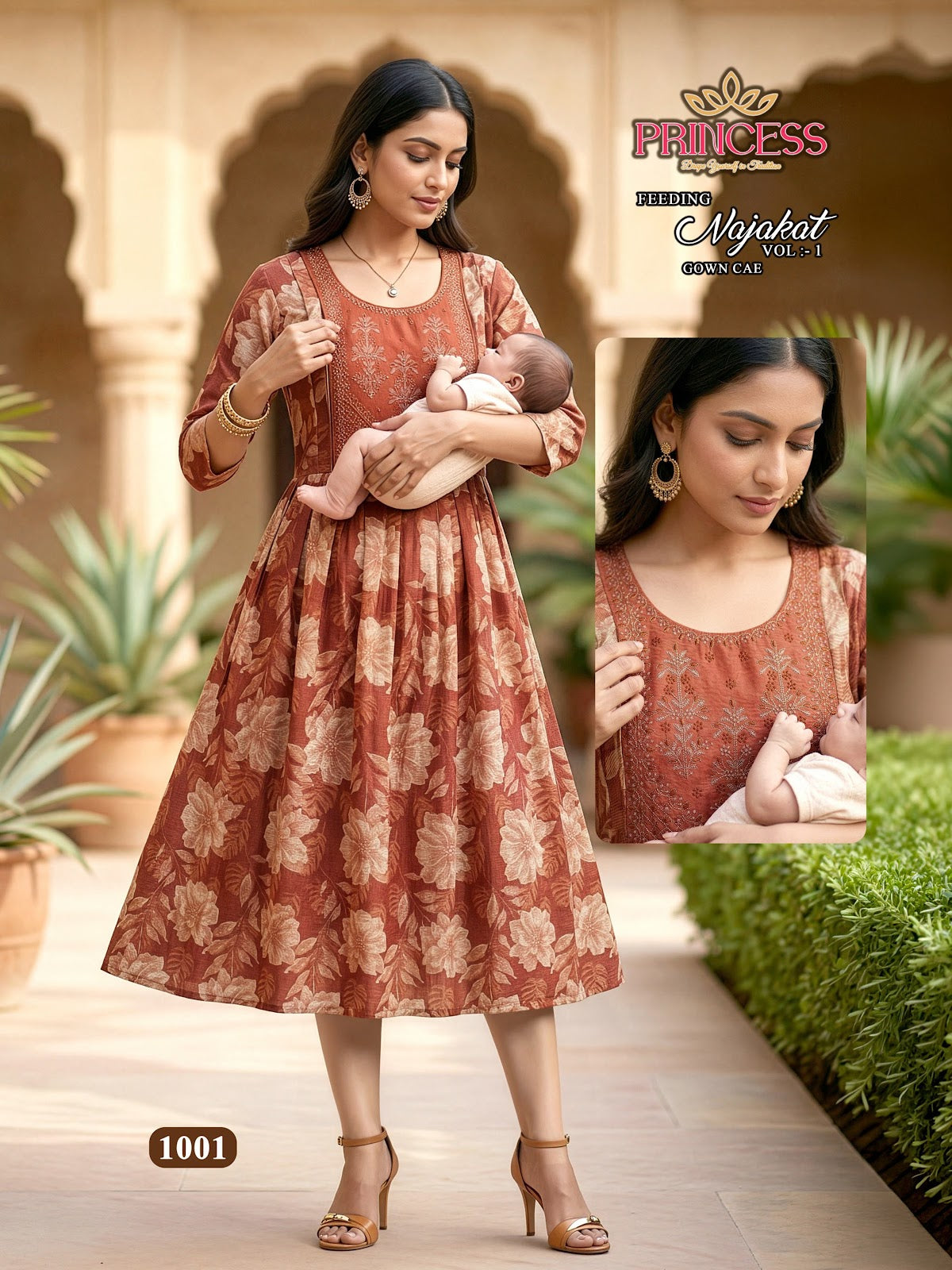 Najakat Vol 1 Princess Creation Vetican Feeding Kurtis Supplier Gujarat