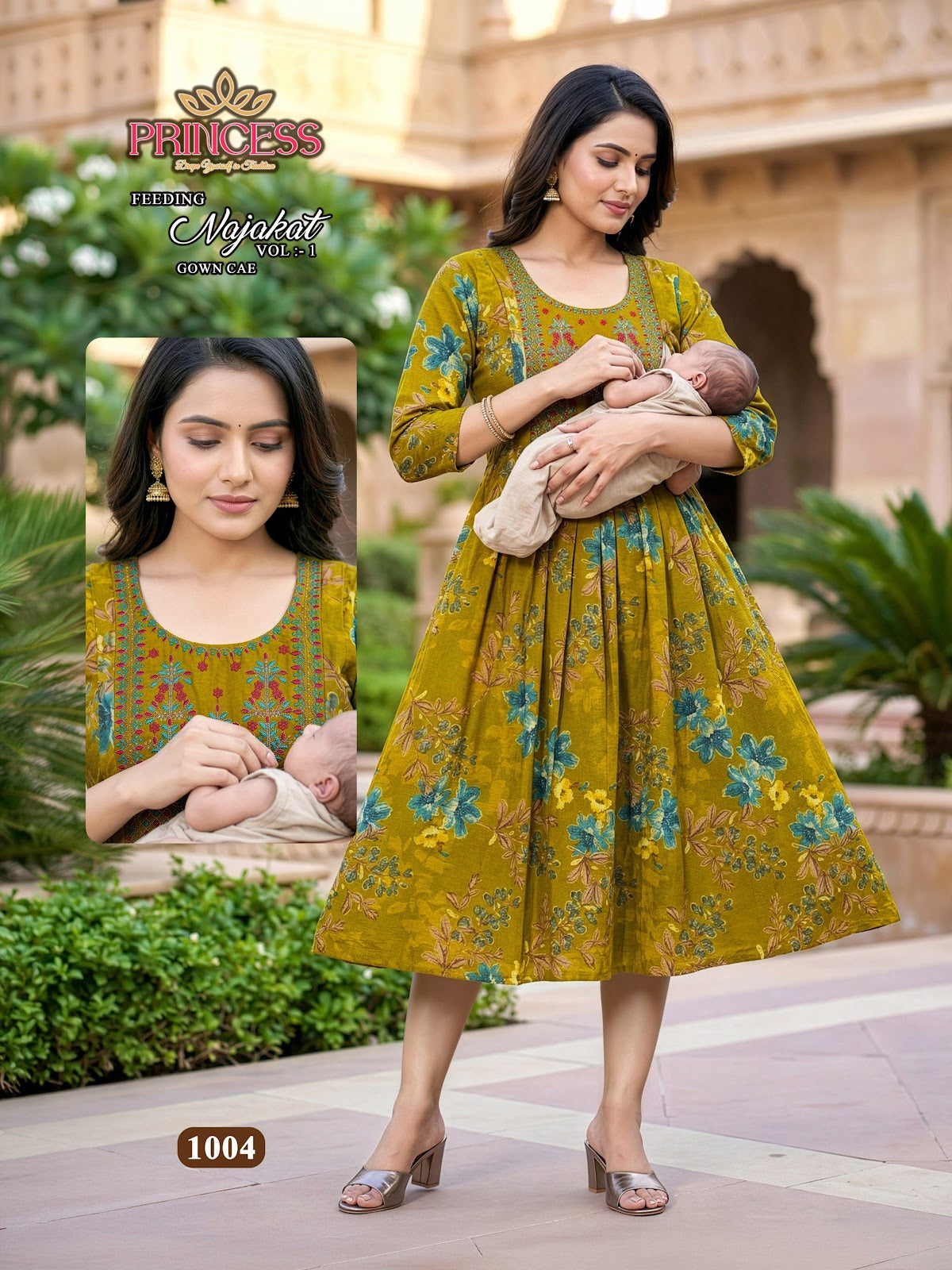 Najakat Vol 1 Princess Creation Vetican Feeding Kurtis Supplier Gujarat