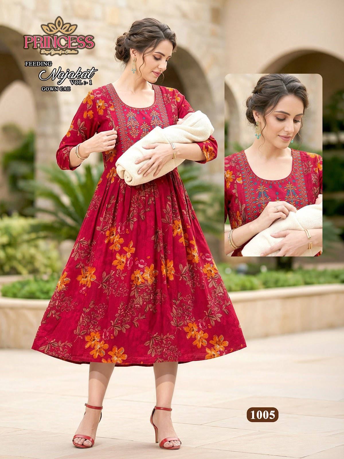 Najakat Vol 1 Princess Creation Vetican Feeding Kurtis Supplier Gujarat
