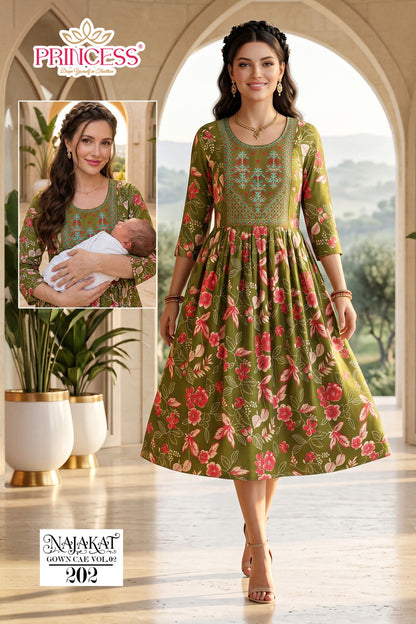 Najakat Vol 2 Princess Creation Vatican Feeding Kurtis Manufacturer India
