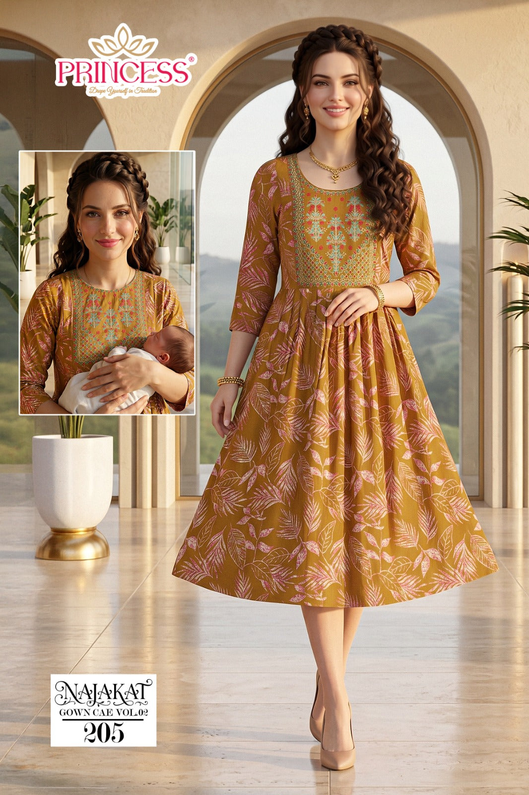 Najakat Vol 2 Princess Creation Vatican Feeding Kurtis Manufacturer India