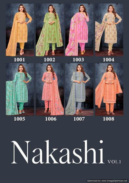 Nakashi Vol 1 Ganeshji Cotton Dress Material