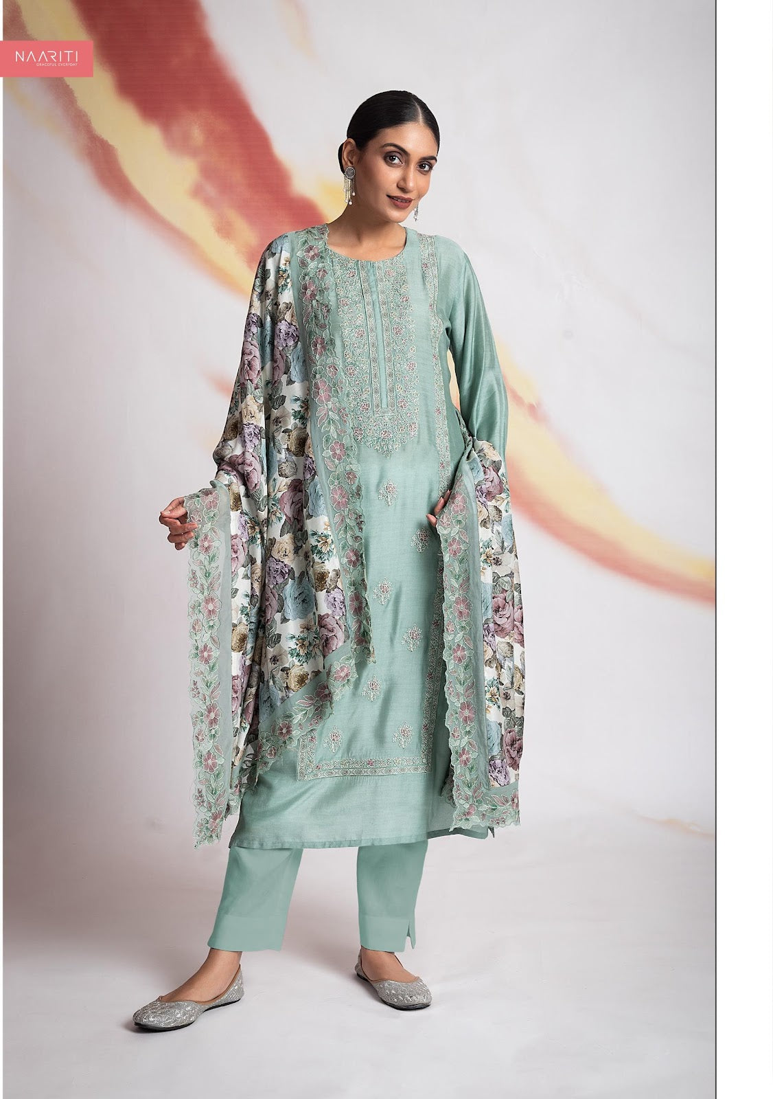 Nakhat Naariti Muslin Pant Style Suits Wholesale Rate