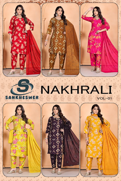 Nakhrali Vol 1 Sankheswer Vatican Readymade Pant Style Suits Wholesaler Gujarat