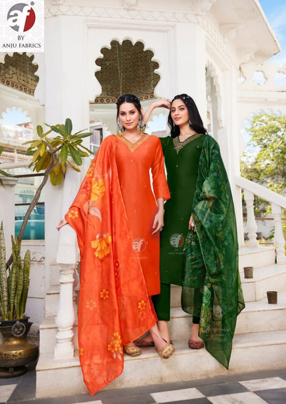 Nakhrali Vol 6 Af Modal Silk Readymade Pant Style Suits Wholesale Price