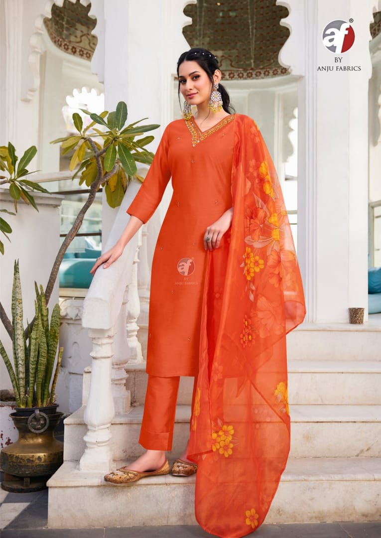 Nakhrali Vol 6 Af Modal Silk Readymade Pant Style Suits Wholesale Price