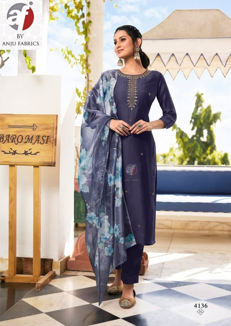 Nakhrali Vol 6 Af Modal Silk Readymade Pant Style Suits Wholesale Price