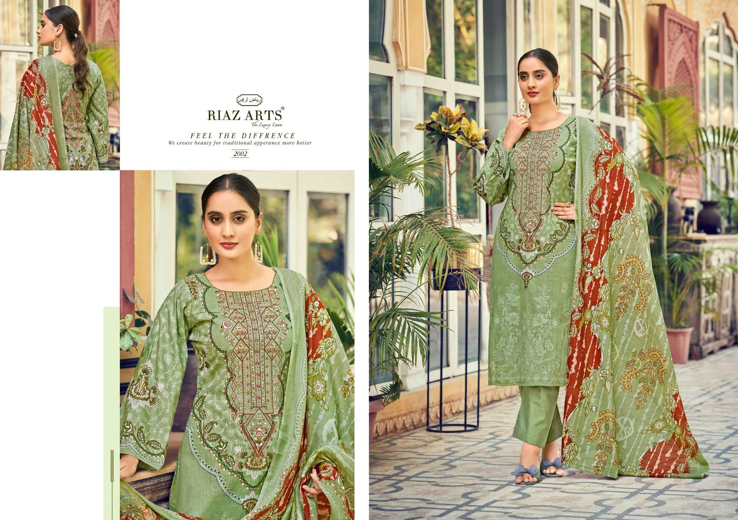 Naksh Riaz Art Cotton Cambric Karachi Salwar Suits Exporter