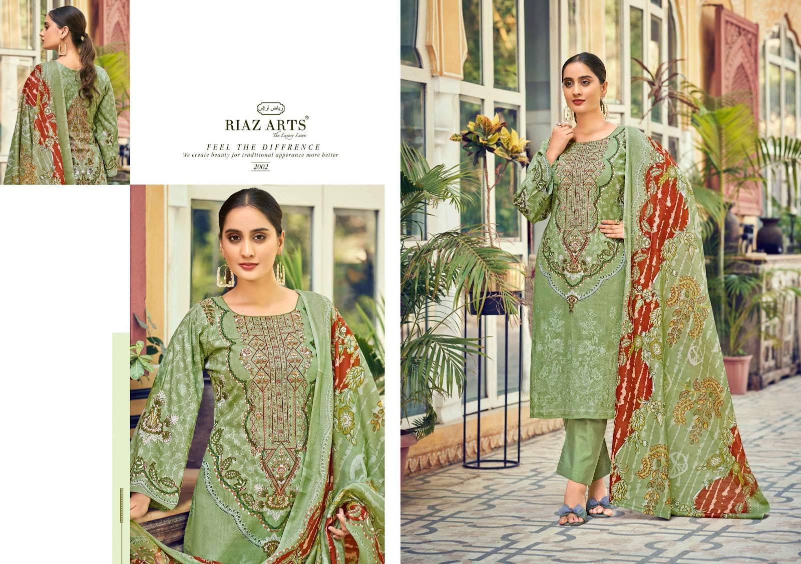 Naksh Riaz Art Cotton Cambric Karachi Salwar Suits Exporter