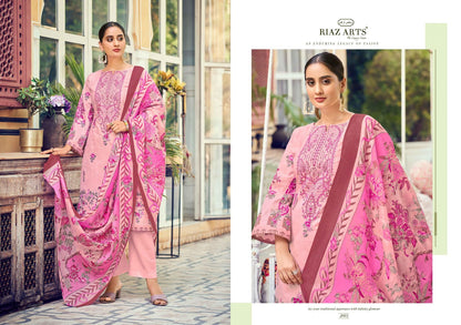 Naksh Riaz Art Cotton Cambric Karachi Salwar Suits Exporter