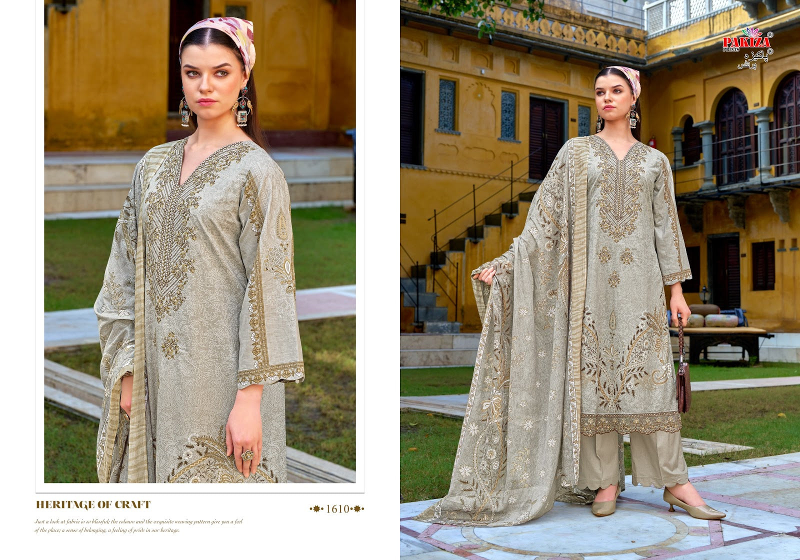 Naksh Vol 16 Pakiza Prints Lawn Cotton Karachi Salwar Suits Supplier Gujarat