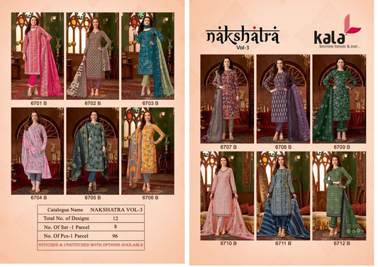 Nakshatra Vol 3 Kala Cotton Dress Material Supplier India