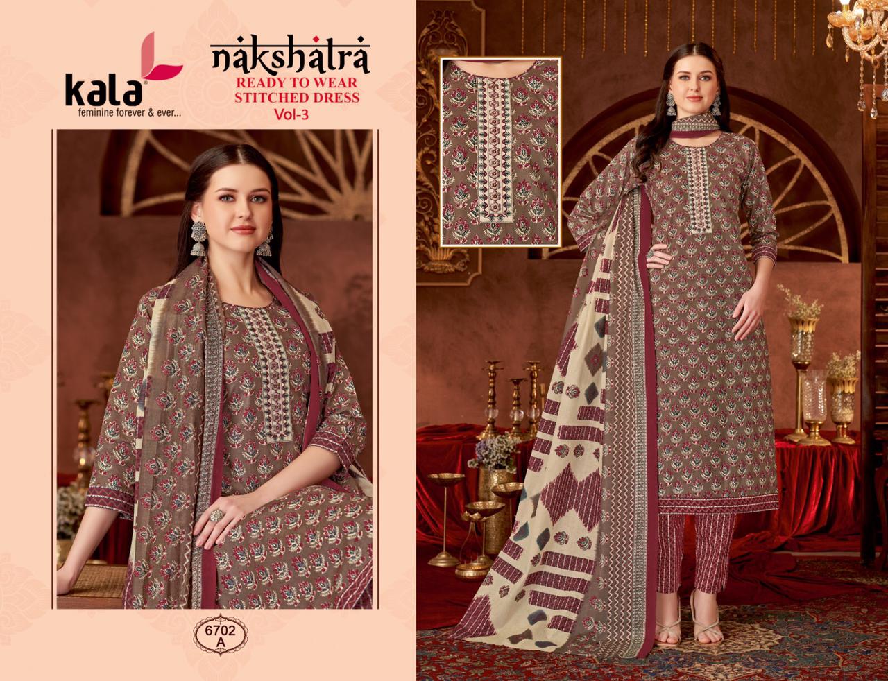 Nakshatra Vol 3 Kala Readymade Cotton Pant Suits Wholesale Price