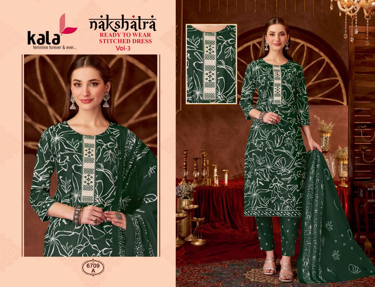 Nakshatra Vol 3 Kala Readymade Cotton Pant Suits Wholesale Price