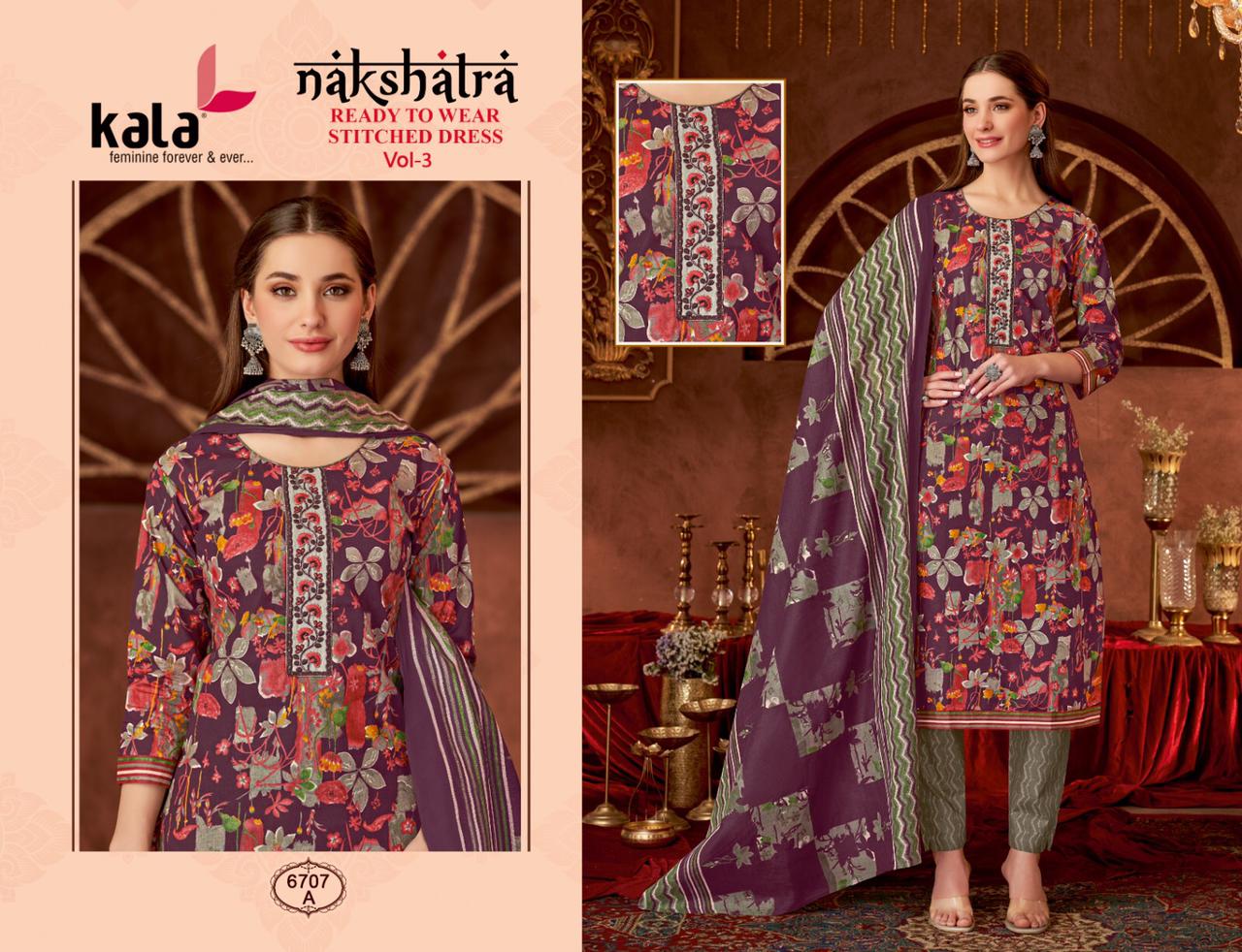 Nakshatra Vol 3 Kala Readymade Cotton Pant Suits Wholesale Price