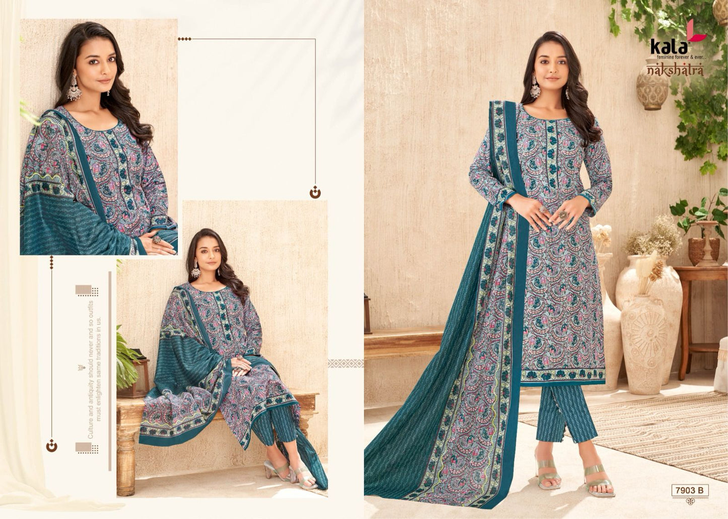 Nakshatra Vol 4 B Kala Readymade Cotton Pant Suits Wholesaler India