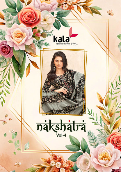 Nakshatra Vol 4 Kala Premium Cotton Pant Style Suits Supplier Ahmedabad