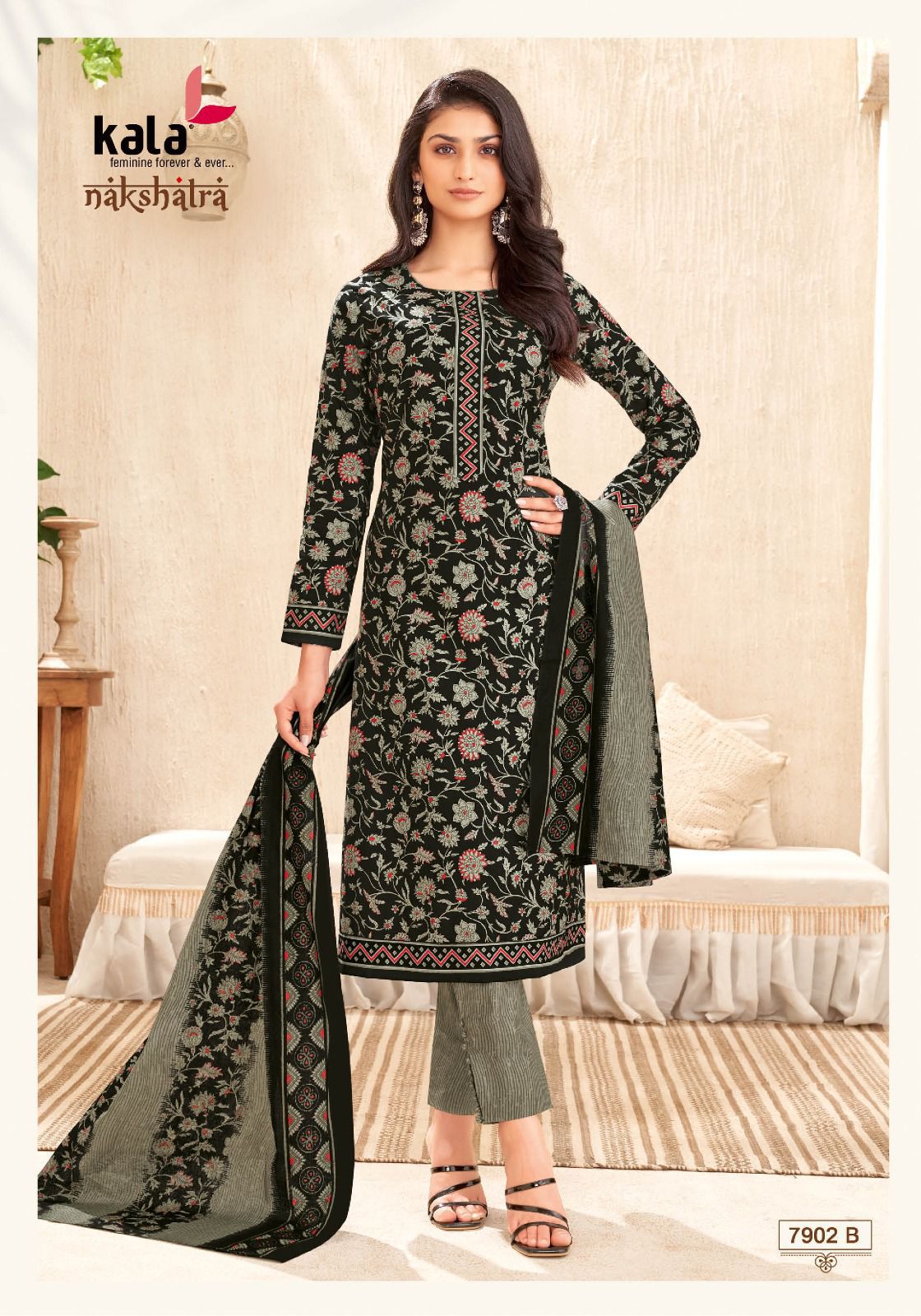 Nakshatra Vol 4 Kala Premium Cotton Pant Style Suits Supplier Ahmedabad