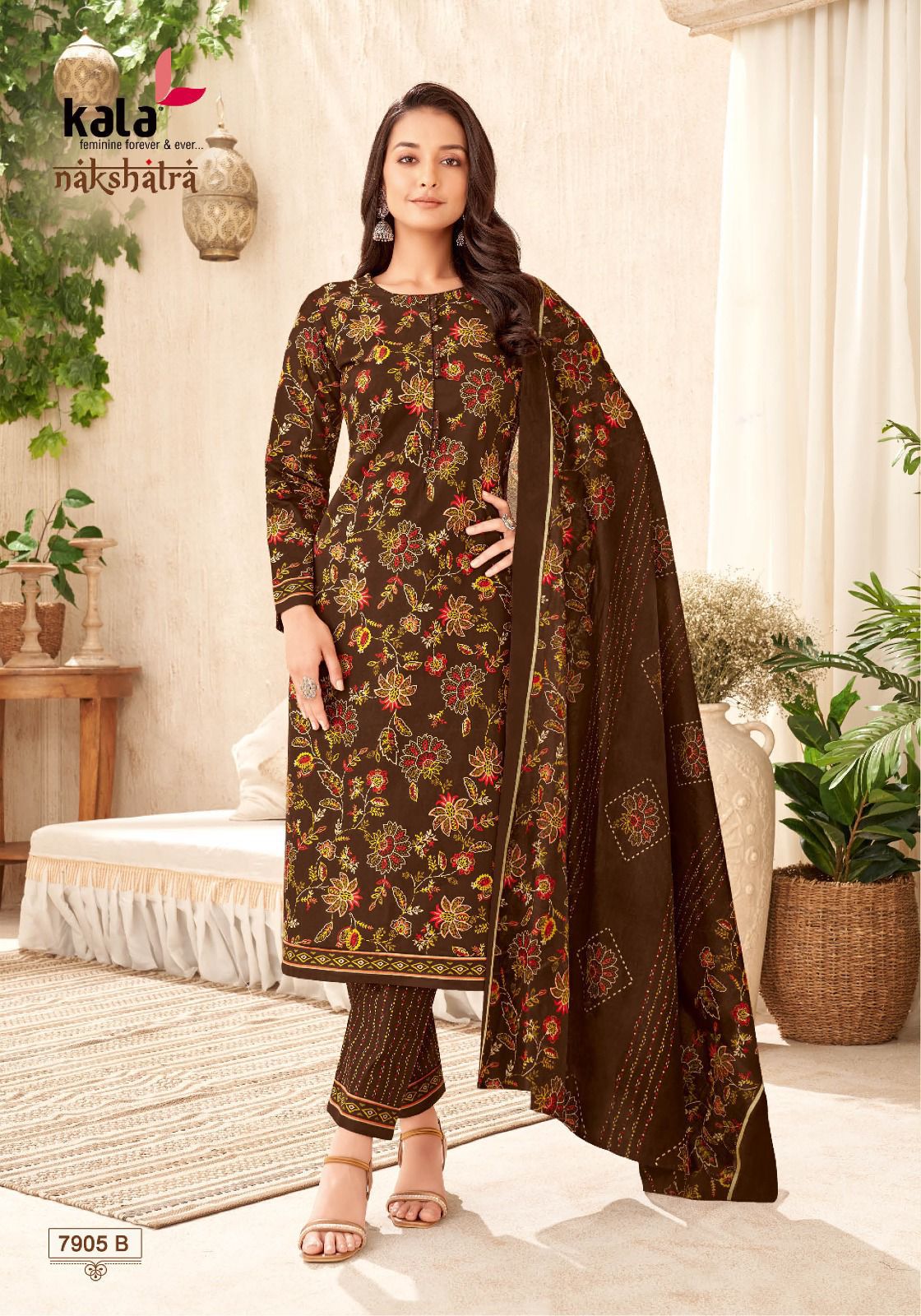 Nakshatra Vol 4 Kala Premium Cotton Pant Style Suits Supplier Ahmedabad