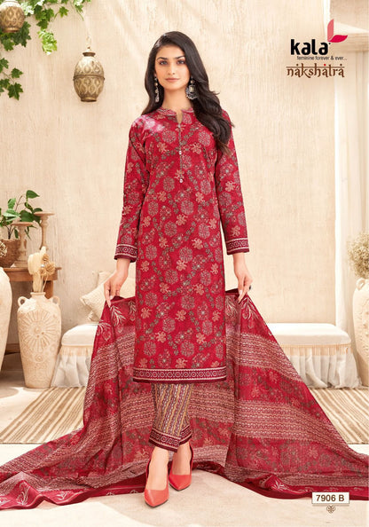 Nakshatra Vol 4 Kala Premium Cotton Pant Style Suits Supplier Ahmedabad