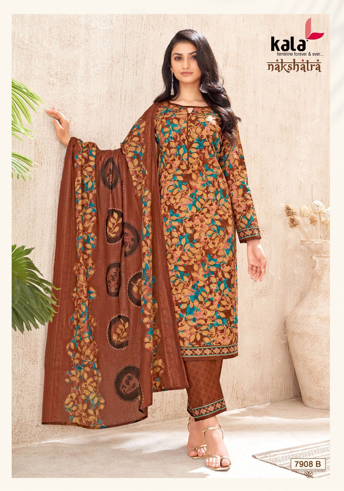 Nakshatra Vol 4 Kala Premium Cotton Pant Style Suits Supplier Ahmedabad