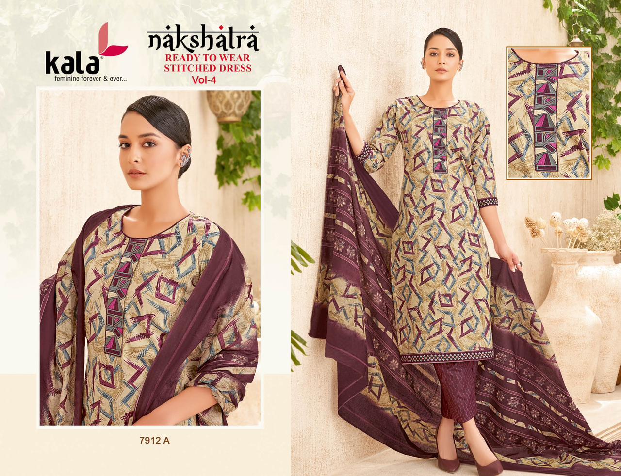 Nakshatra Vol 4 Kala Readymade Cotton Pant Suits Manufacturer Gujarat