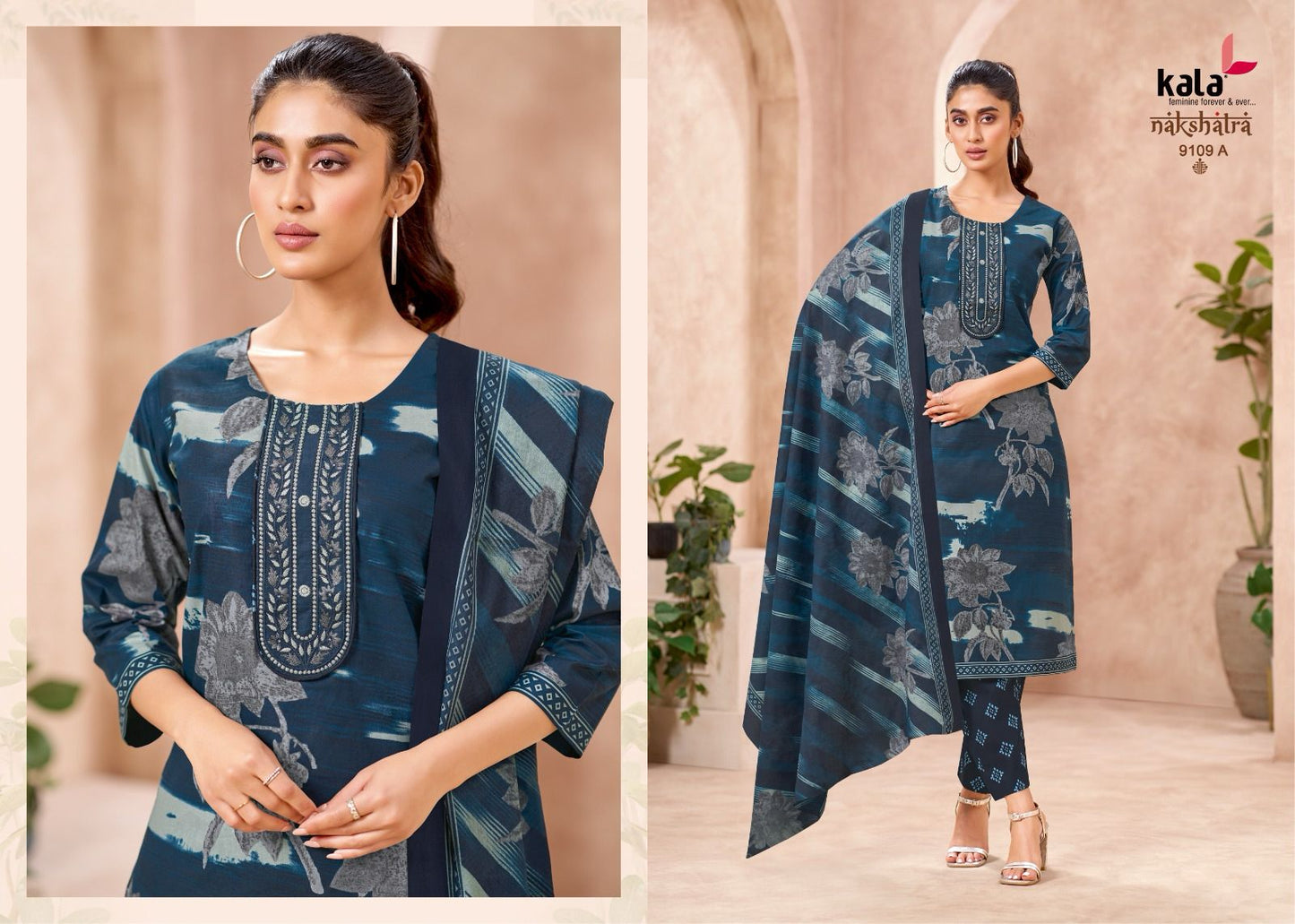 Nakshatra Vol 5 A Kala Readymade Cotton Pant Suits Wholesaler Gujarat