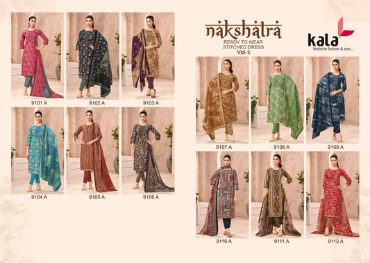 Nakshatra Vol 5 A Kala Readymade Cotton Pant Suits Wholesaler Gujarat