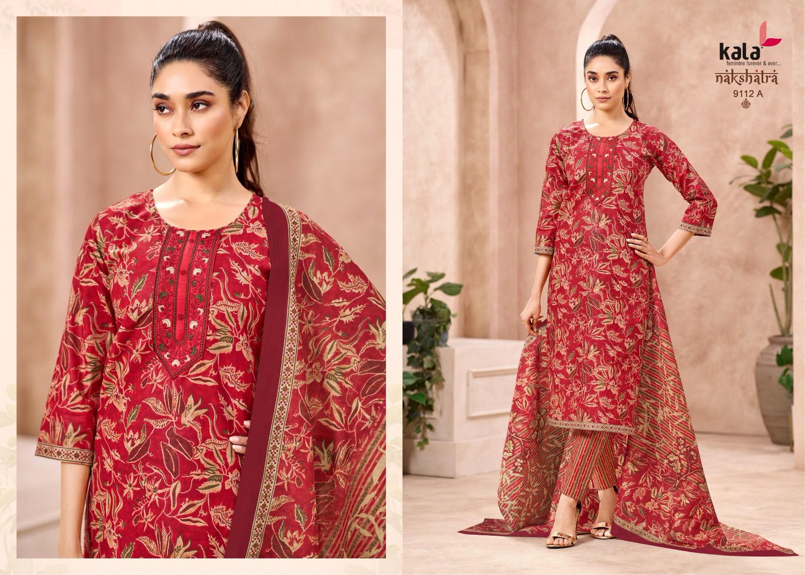 Nakshatra Vol 5 A Kala Readymade Cotton Pant Suits Wholesaler Gujarat