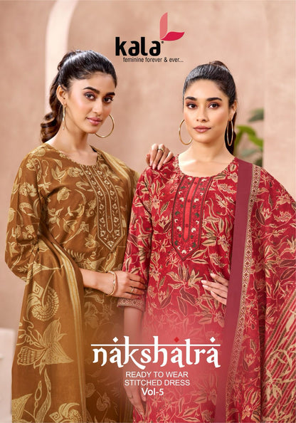 Nakshatra Vol 5 A Kala Readymade Cotton Pant Suits Wholesaler Gujarat