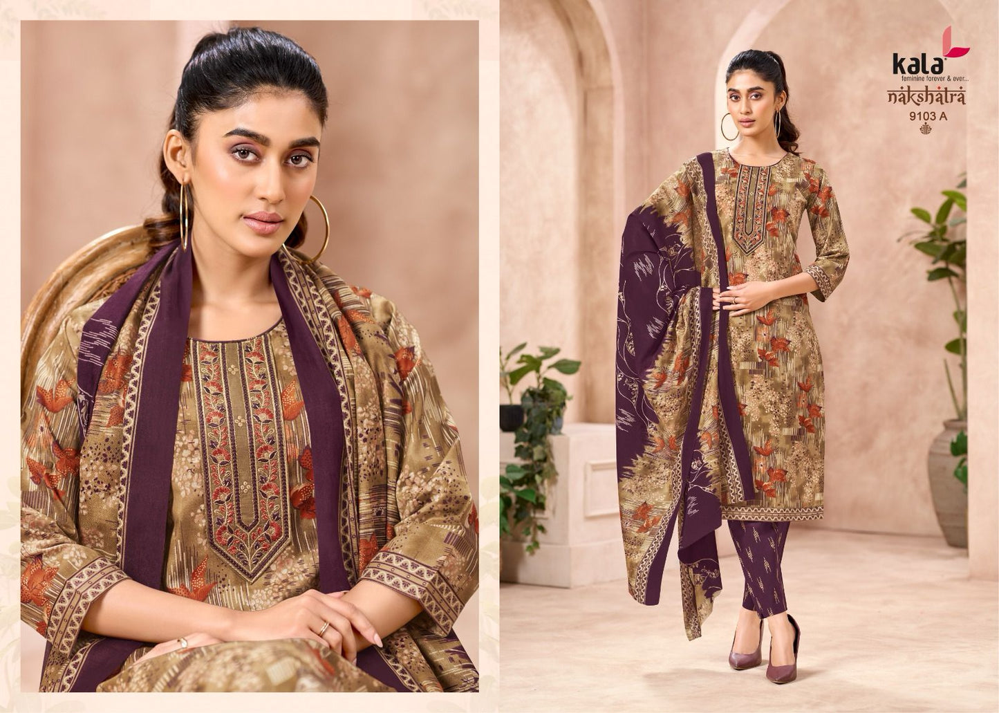Nakshatra Vol 5 A Kala Readymade Cotton Pant Suits Wholesaler Gujarat