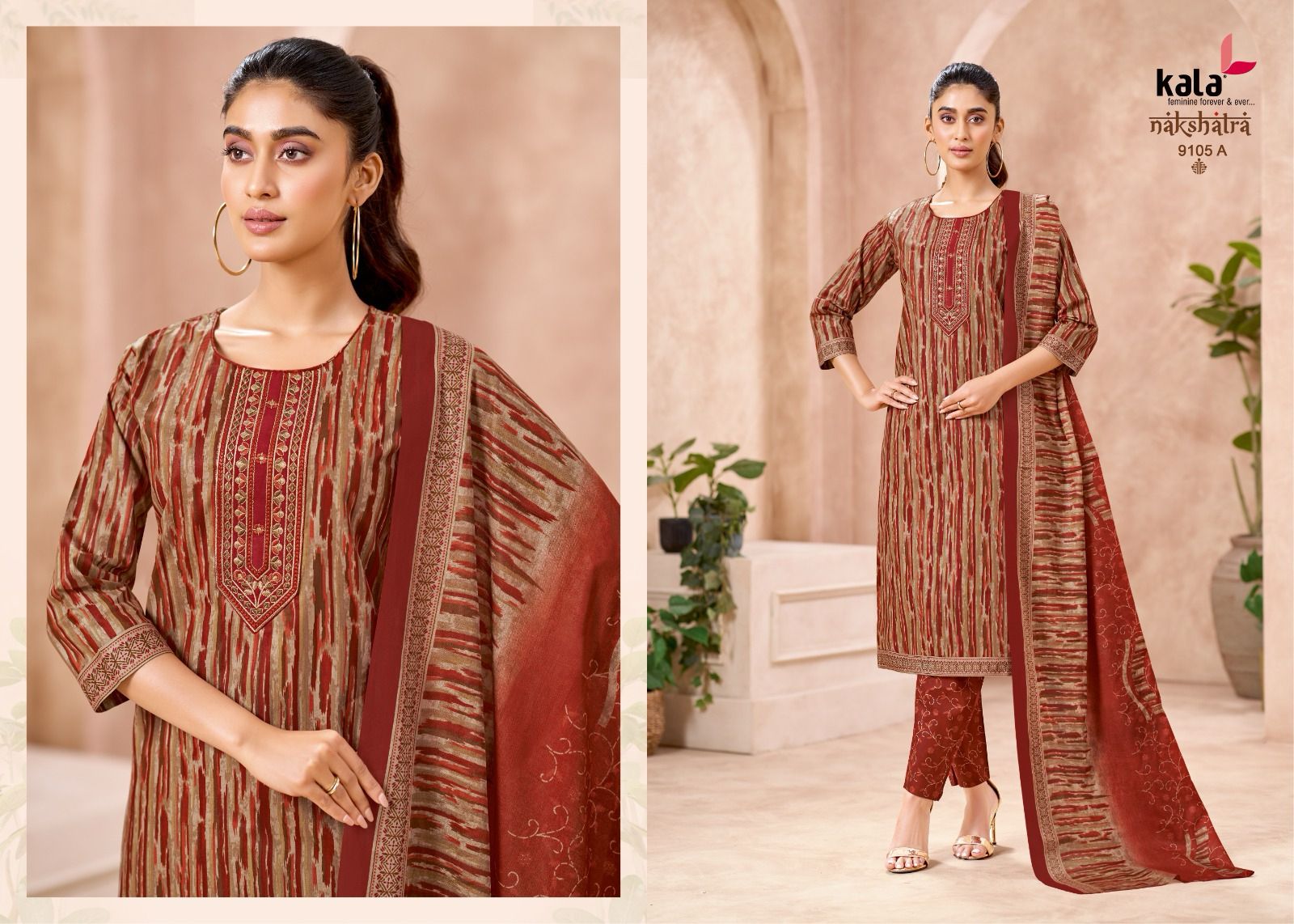 Nakshatra Vol 5 A Kala Readymade Cotton Pant Suits Wholesaler Gujarat