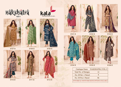 Nakshatra Vol 5 B Kala Cotton Pant Style Suits Manufacturer Gujarat
