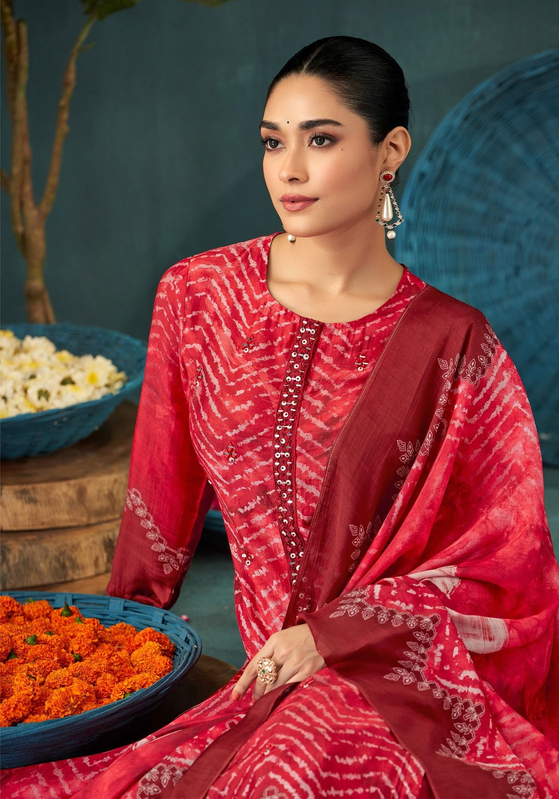 Nakshi Sahiba Muslin Silk Pant Style Suits Wholesaler