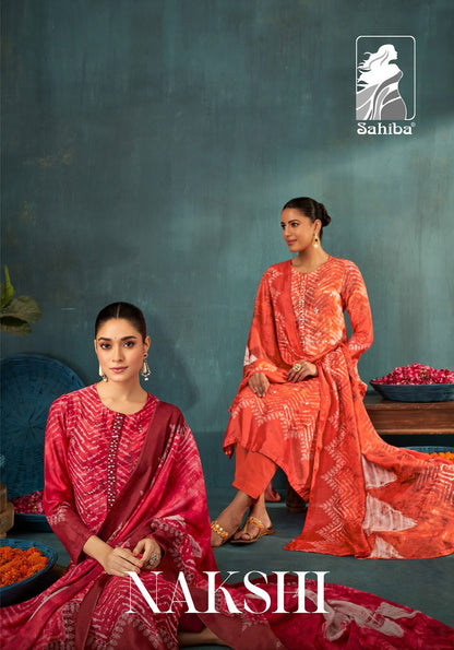 Nakshi Sahiba Muslin Silk Pant Style Suits Wholesaler