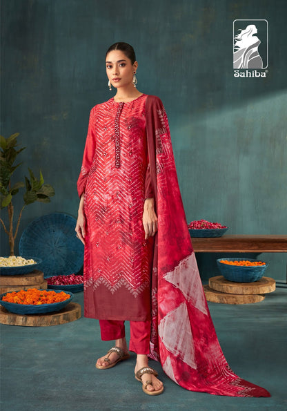 Nakshi Sahiba Muslin Silk Pant Style Suits Wholesaler