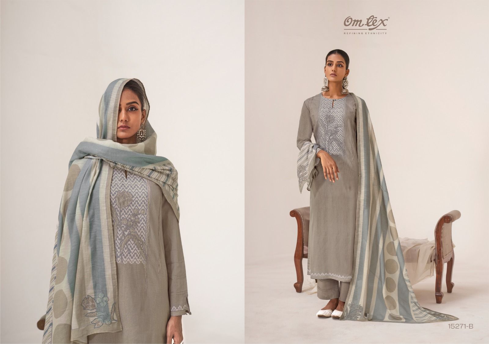 Nakshikaam Omtex Lawn Cotton Pakistani Salwar Suits Manufacturer Ahmedabad
